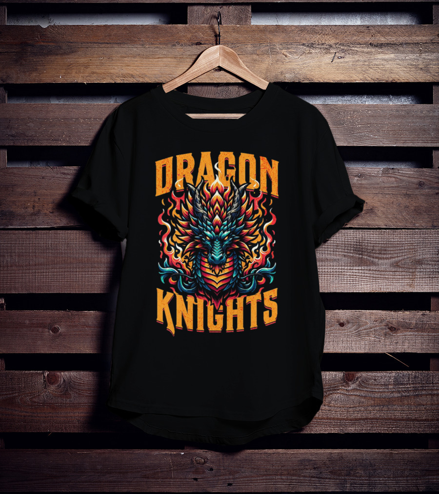 Dragon Knights Fiery Dragon Emblem T-Shirt