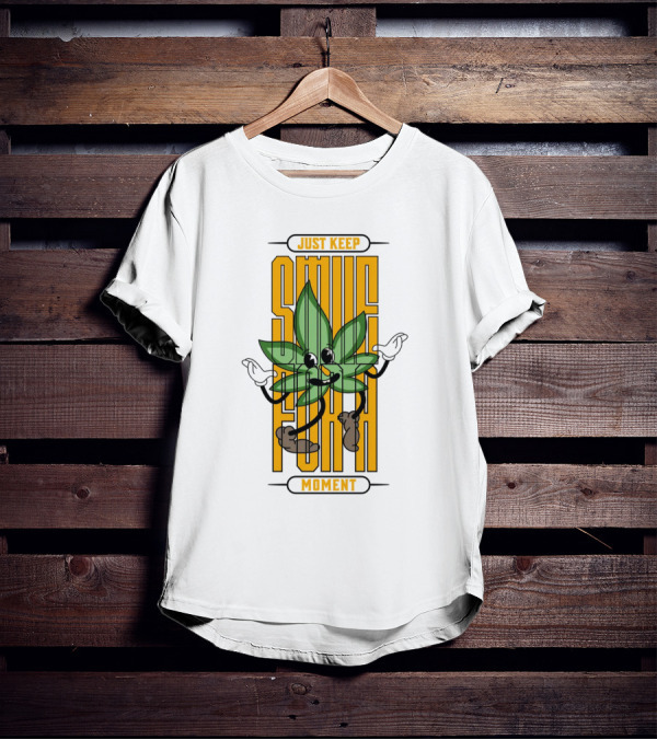 Just Keep Smile For A Moment Leaf Character T-Shirt