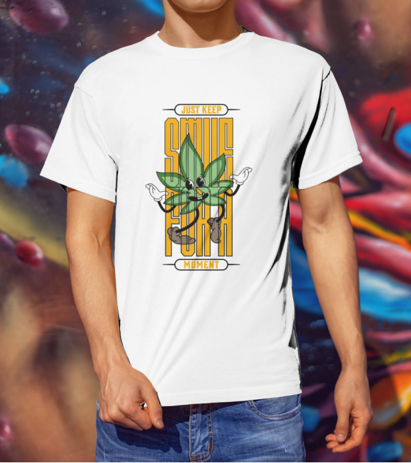 Just Keep Smile For A Moment Leaf Character T-Shirt