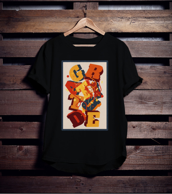 GRADE 3D Letter Explosion T-Shirt