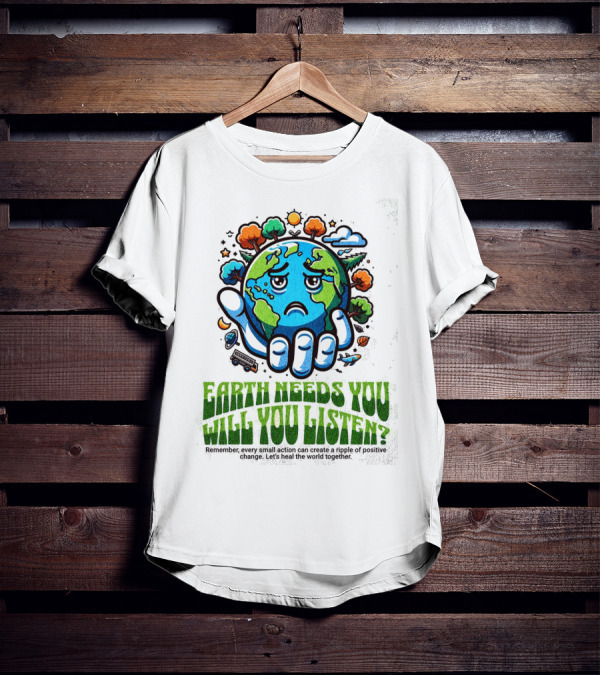 Earth Needs You Will You Listen? Let's Heal The World Together T-Shirt