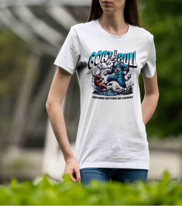 GOAT Kicks Bull Overcoming With Power And Confidence T-Shirt