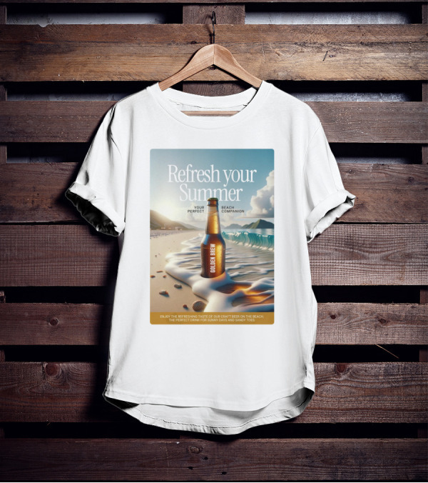 Refresh Your Summer Golden Brew Beach Companion T-Shirt