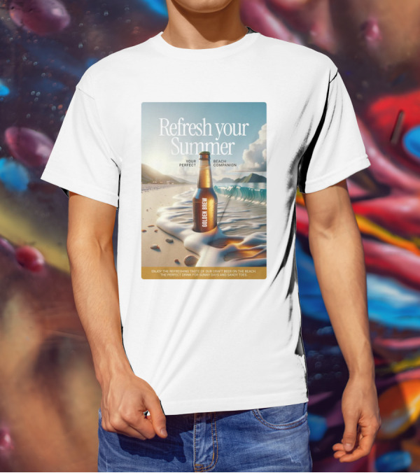 Refresh Your Summer Golden Brew Beach Companion T-Shirt