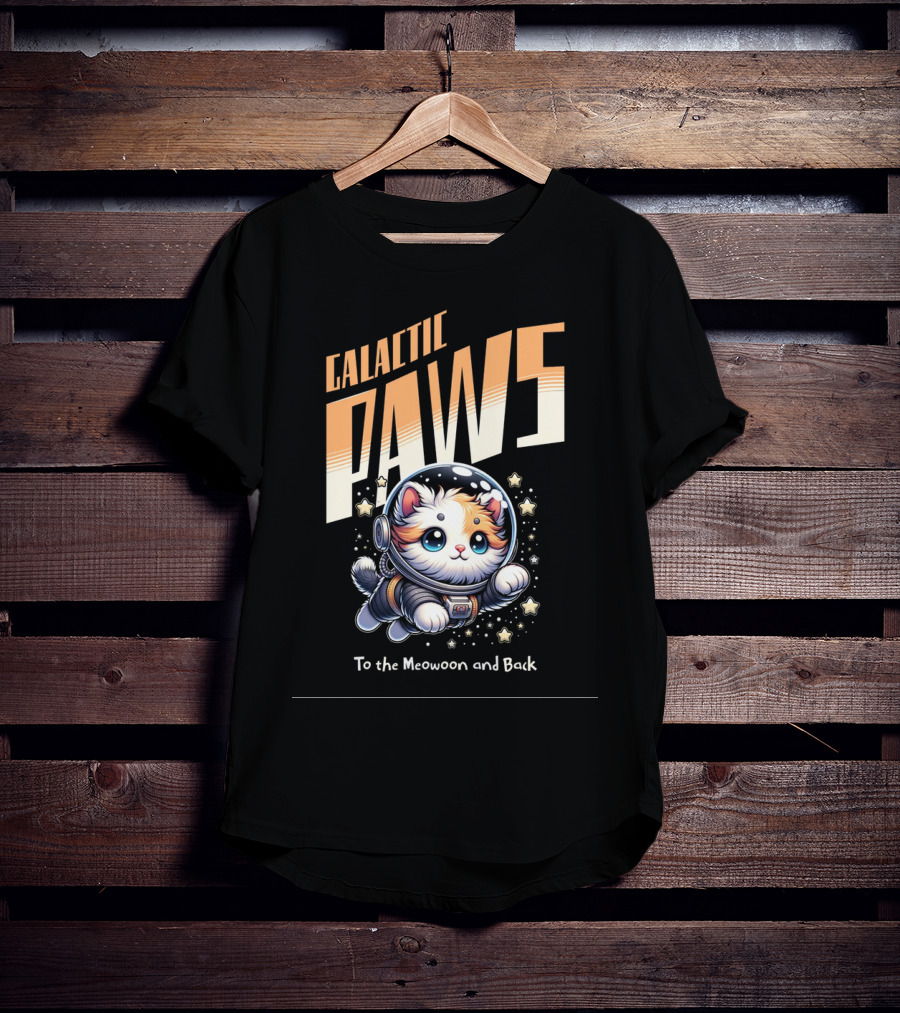GALACTIC PAWS To The Meowoon And Back T-Shirt