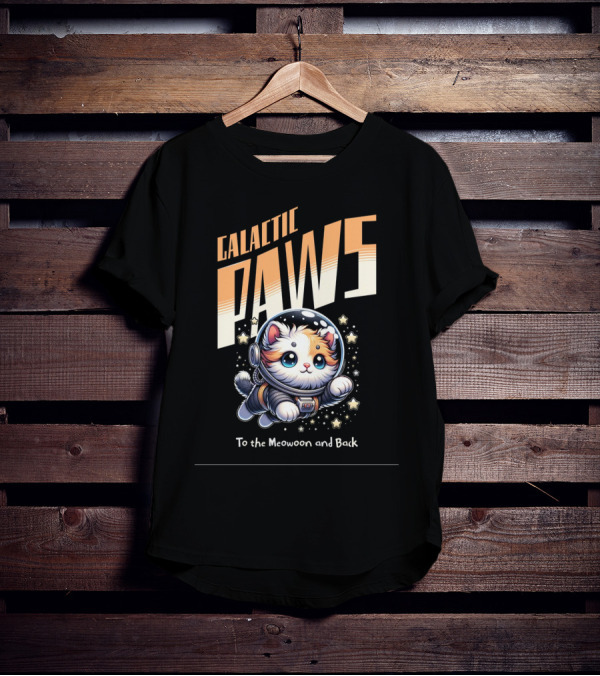 GALACTIC PAWS To The Meowoon And Back T-Shirt