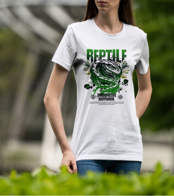 Reptile Danger Reside Everywhere Stealth Creature Of Ancient Lineage T-Shirt