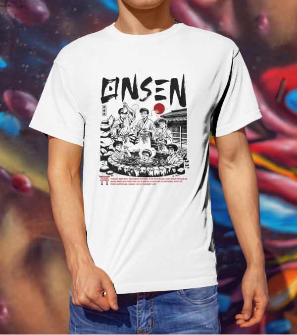 Onsen Hot Spring Soak Pure Happiness Anime T-Shirt