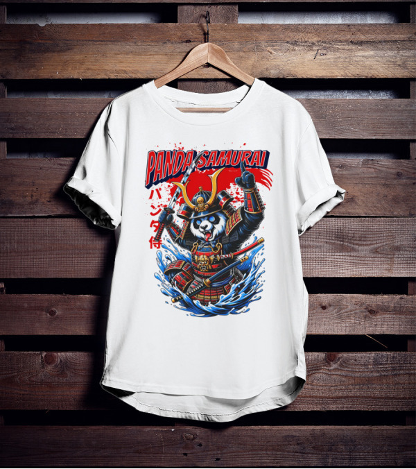 Panda Samurai Cute Japanese Warrior T-Shirt