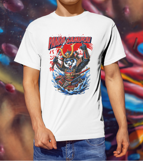 Panda Samurai Cute Japanese Warrior T-Shirt