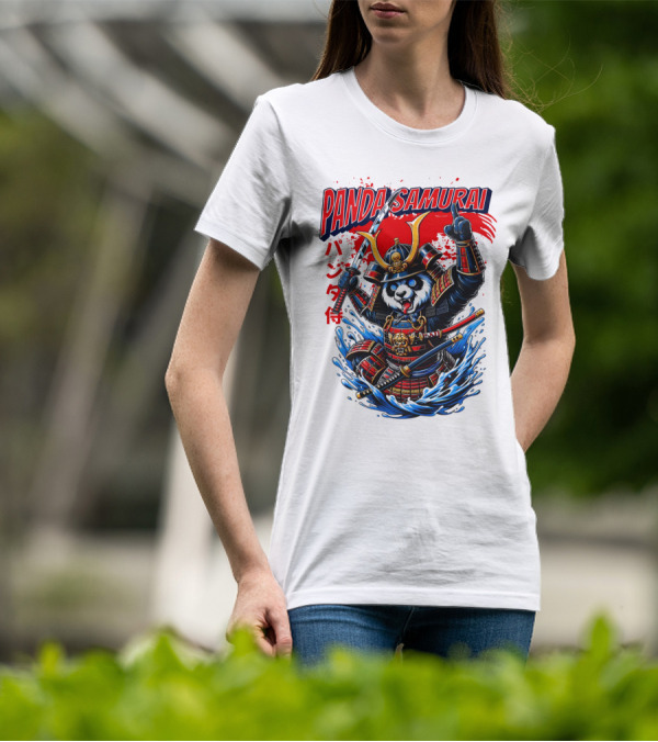 Panda Samurai Cute Japanese Warrior T-Shirt