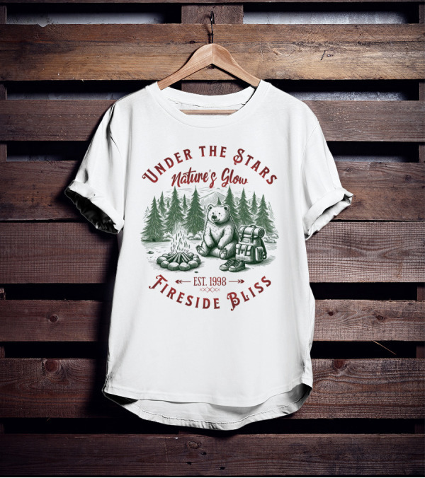 Under The Stars Nature's Glow Fireside Bliss EST 1998 T-Shirt