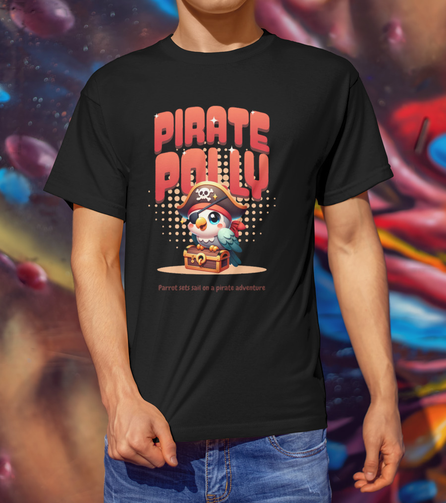 Pirate Polly Parrot Sets Sail On A Pirate Adventure T-Shirt