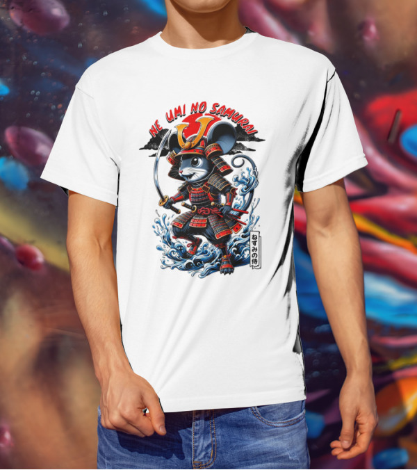 Ne Umi No Samurai Mouse Samurai Cute T-Shirt