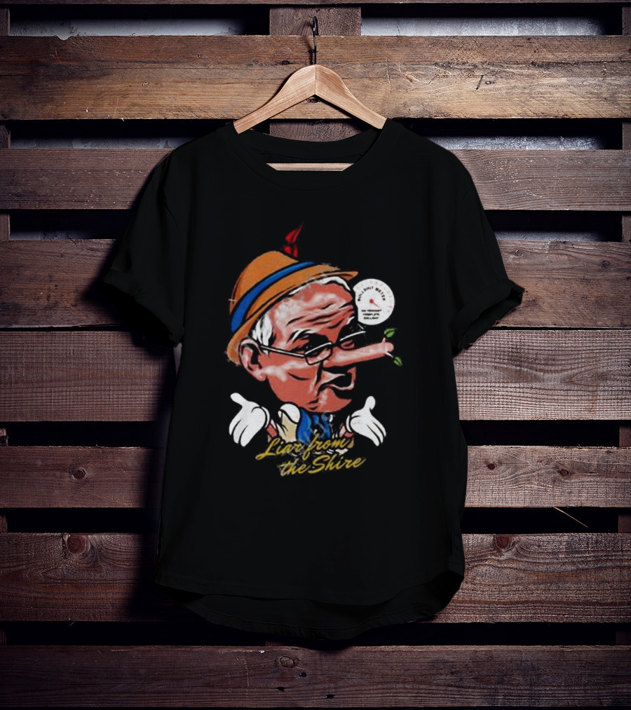 Scott Morrison Liar From The Shire Pinocchio Nose With Puppet Hands T-Shirt