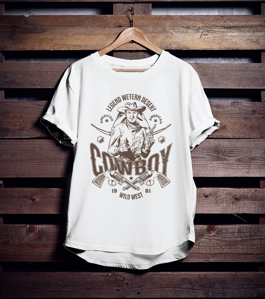 Legend Western Desert American Cowboy Wild West 1981 T-Shirt