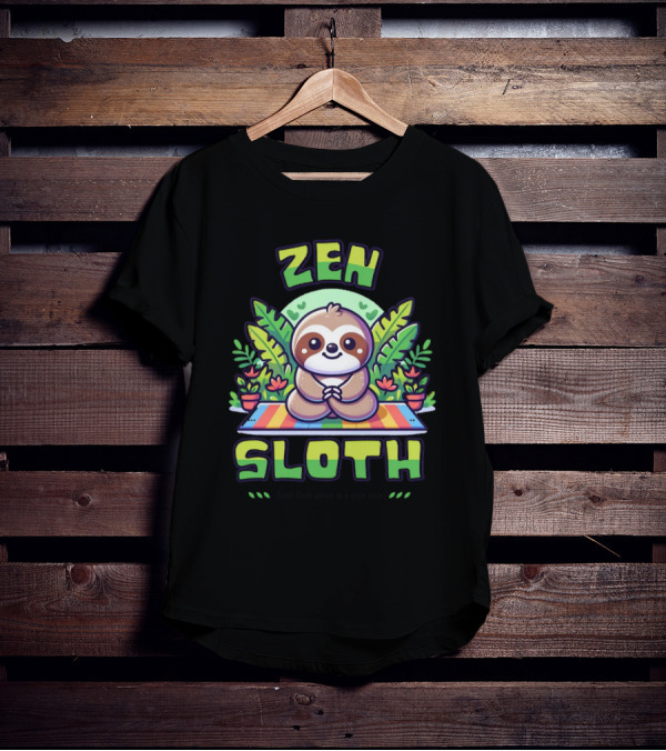 Zen Sloth Finds Peace In A Yoga Pose T-Shirt