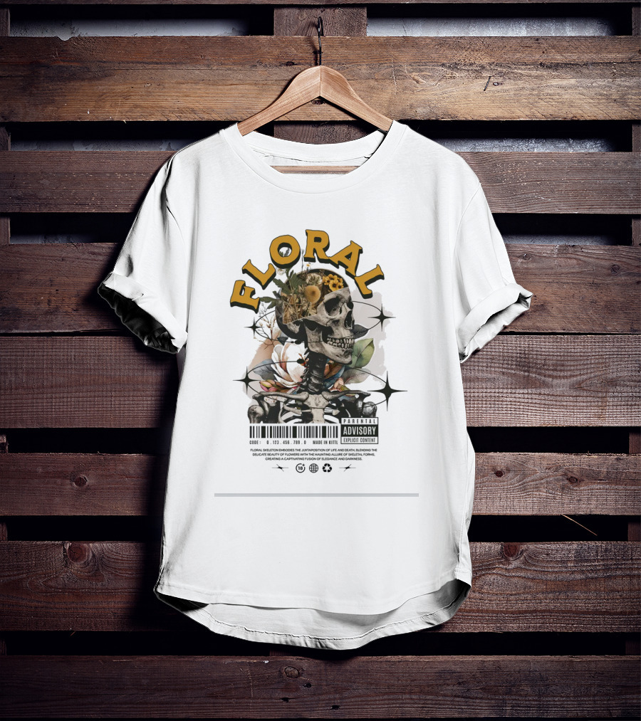 FLORAL ADVISORY SKELETON T-Shirt