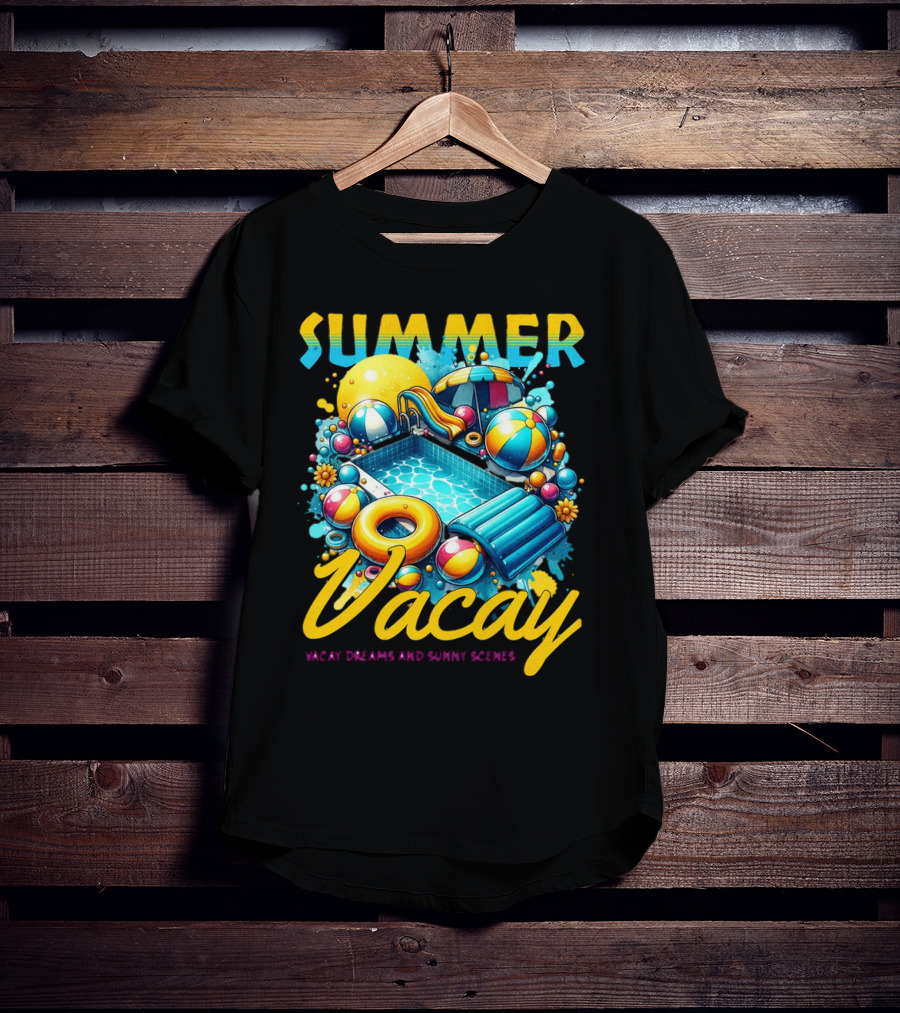 Summer Vacay Dreams And Sunny Scenes Pool Party T-Shirt