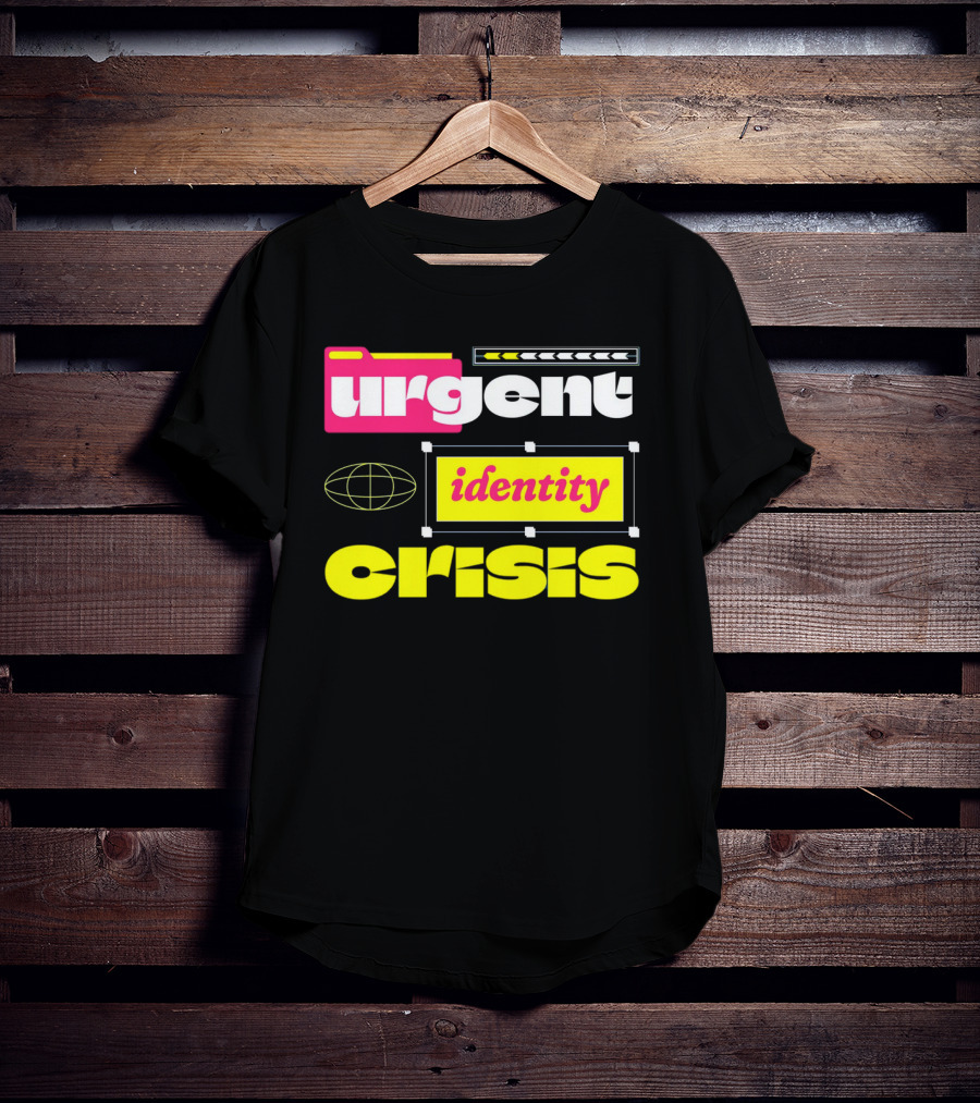 Urgent Identity Crisis Folder Globe T-Shirt