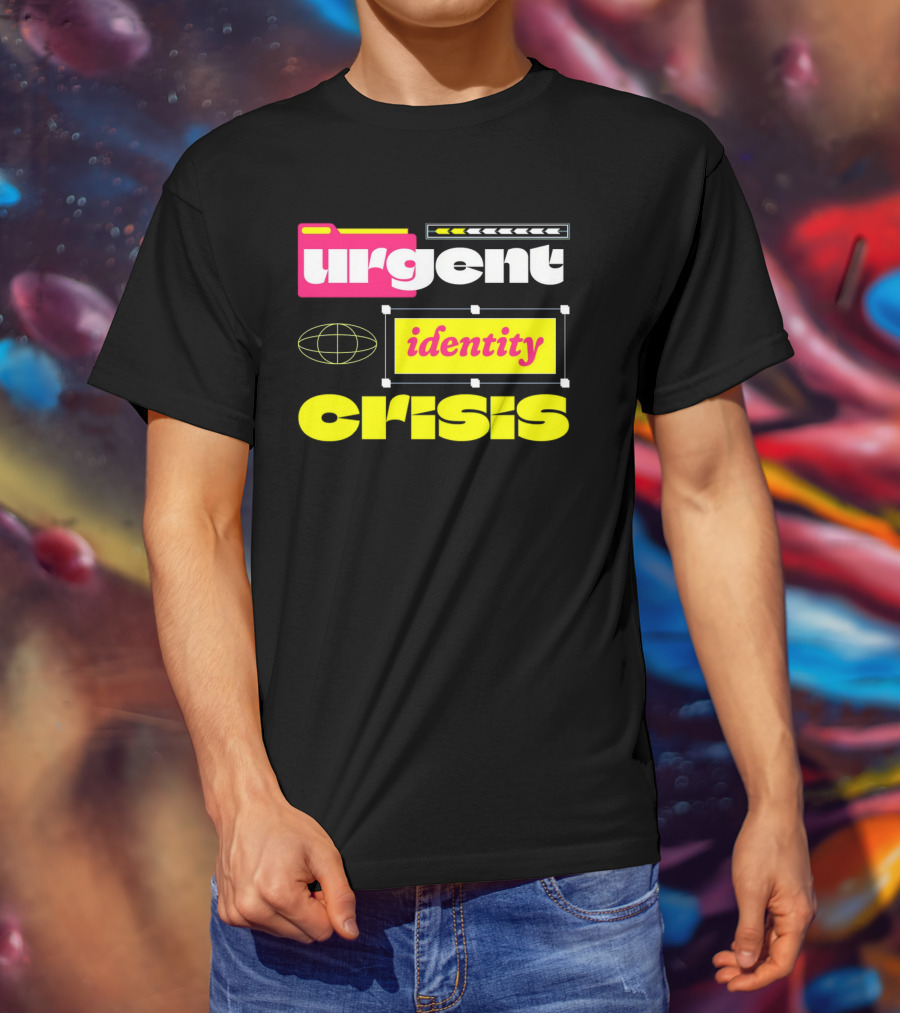 Urgent Identity Crisis Folder Globe T-Shirt