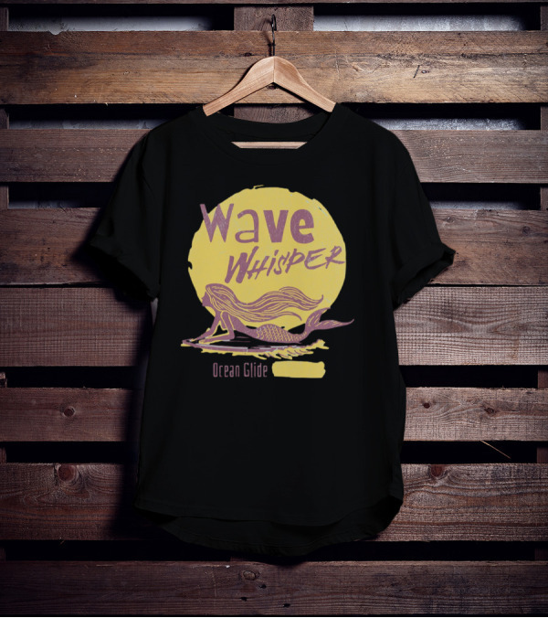 Wave Whisper Ocean Glide Mermaid In Moonlight T-Shirt