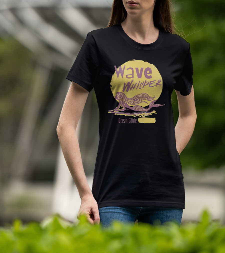 Wave Whisper Ocean Glide Mermaid In Moonlight T-Shirt
