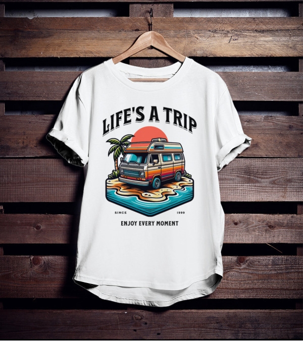 Life's A Trip Vintage Campervan Since 1989 Enjoy Every Moment T-Shirt