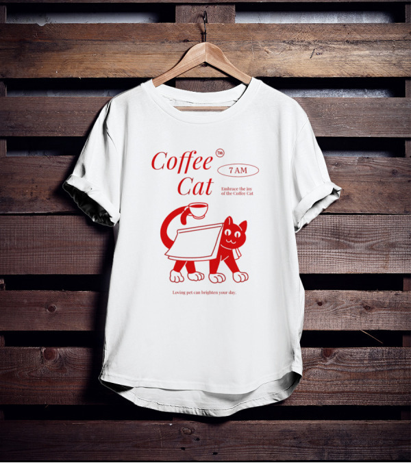 Coffee Cat 7 AM Embrace The Joy Of The Coffee Cat T-Shirt