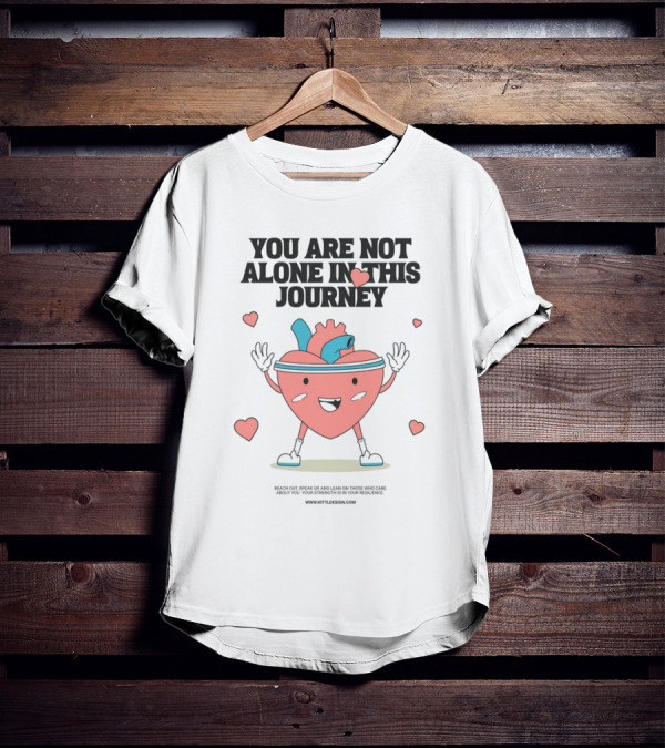 You Are Not Alone In This Journey Heart Character T-Shirt