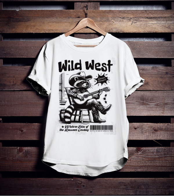 Wild West Raccoon Ranger Western Tales Of The Raccoon Cowboy T-Shirt