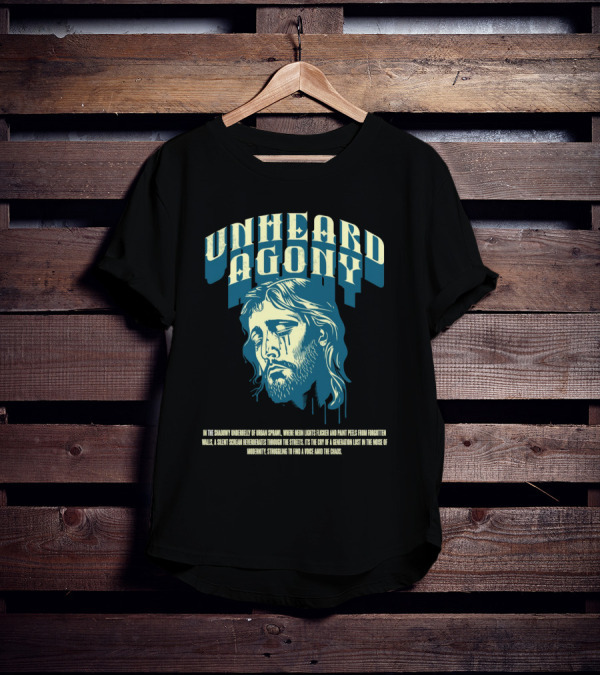 Unheard Agony Neon Lights Silent Scream Struggling Voice Chaos T-Shirt