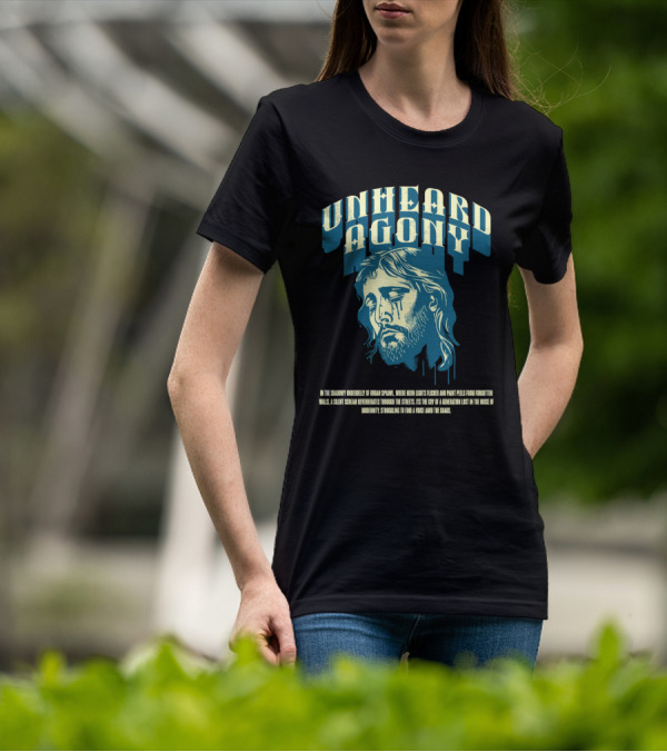 Unheard Agony Neon Lights Silent Scream Struggling Voice Chaos T-Shirt