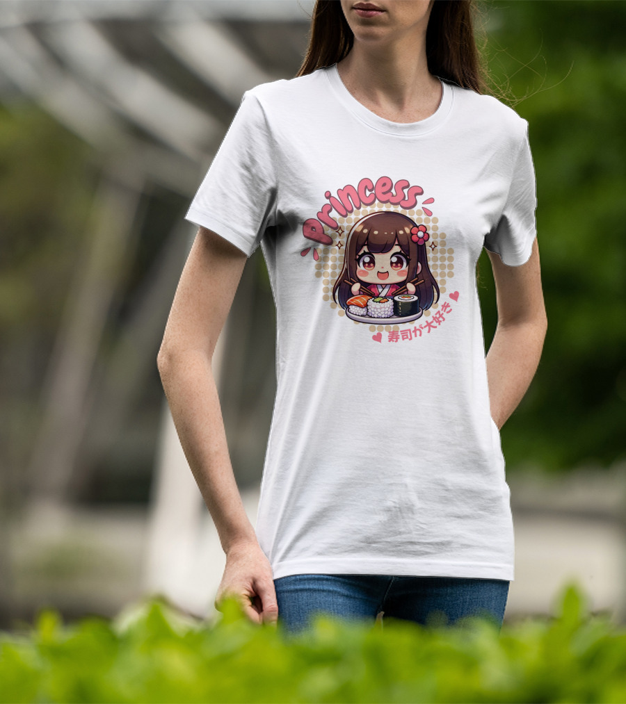 Princess Sushi Japanese Girl Cute T-Shirt