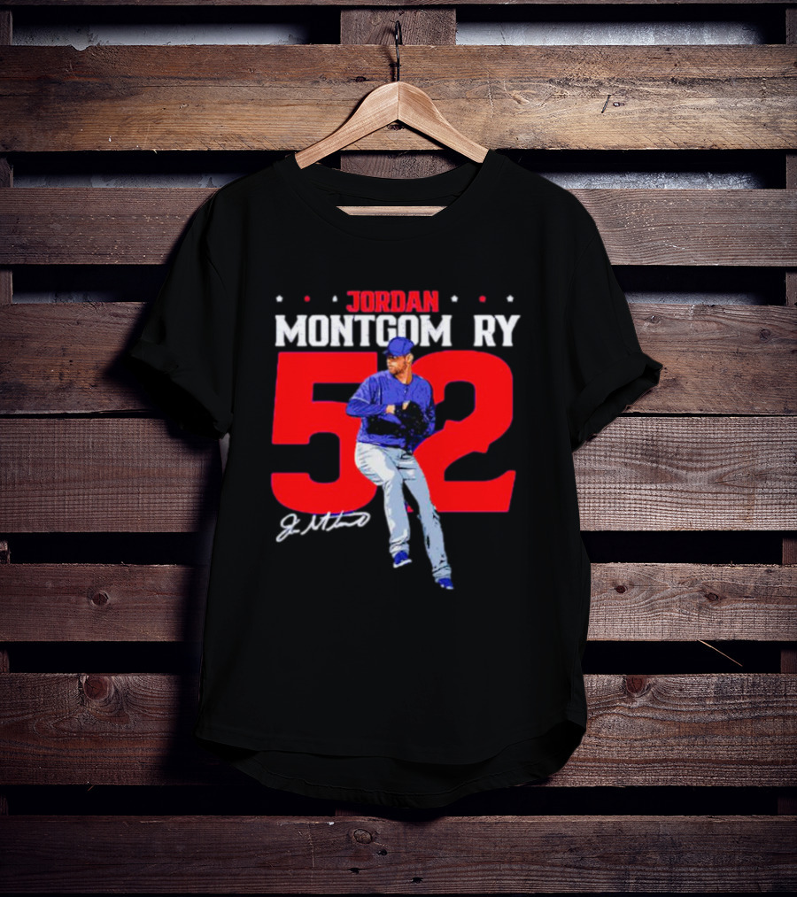 Jordan Montgomery 52 Texas Rangers Signature Pitcher T-Shirt