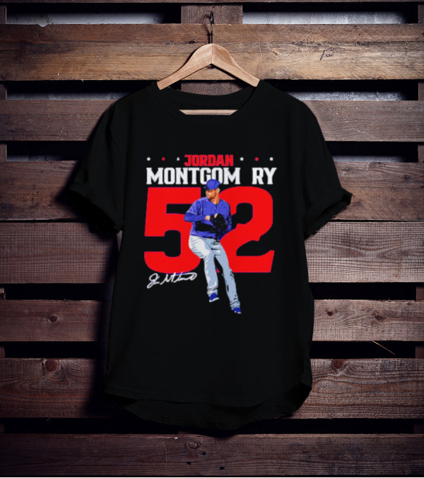 Jordan Montgomery 52 Texas Rangers Signature Pitcher T-Shirt