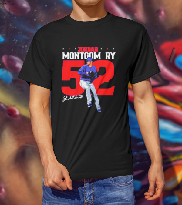 Jordan Montgomery 52 Texas Rangers Signature Pitcher T-Shirt