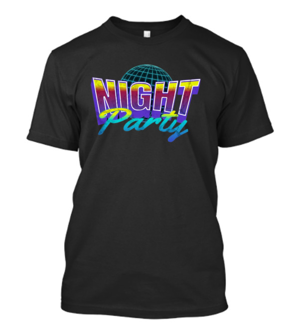 NIGHT Party Disco Ball Retro T-Shirt