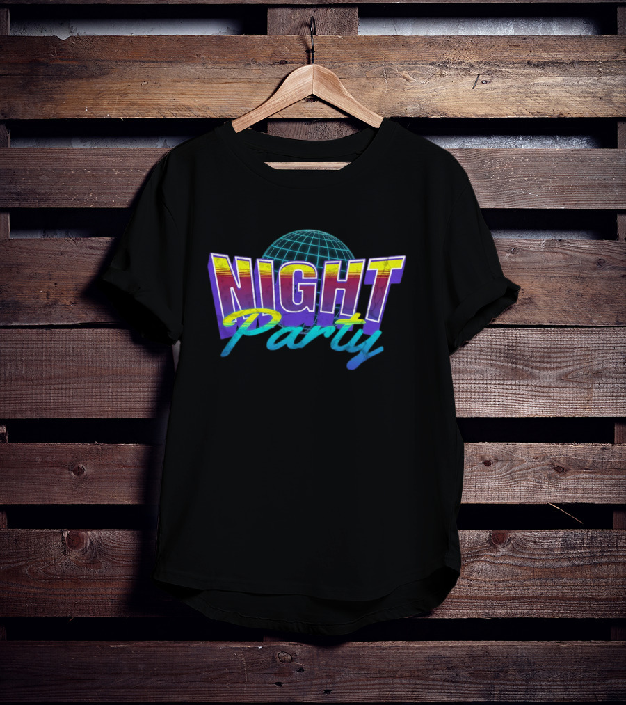 NIGHT Party Disco Ball Retro T-Shirt
