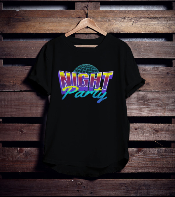 NIGHT Party Disco Ball Retro T-Shirt