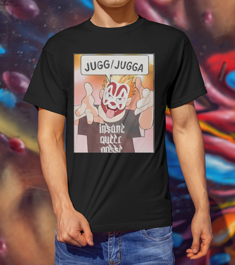 Jugg Jugga Insane Queer Posse Cartoon Character Clown Face T-Shirt