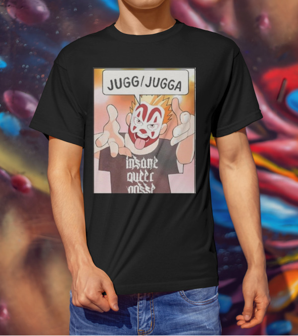 Jugg Jugga Insane Queer Posse Cartoon Character Clown Face T-Shirt