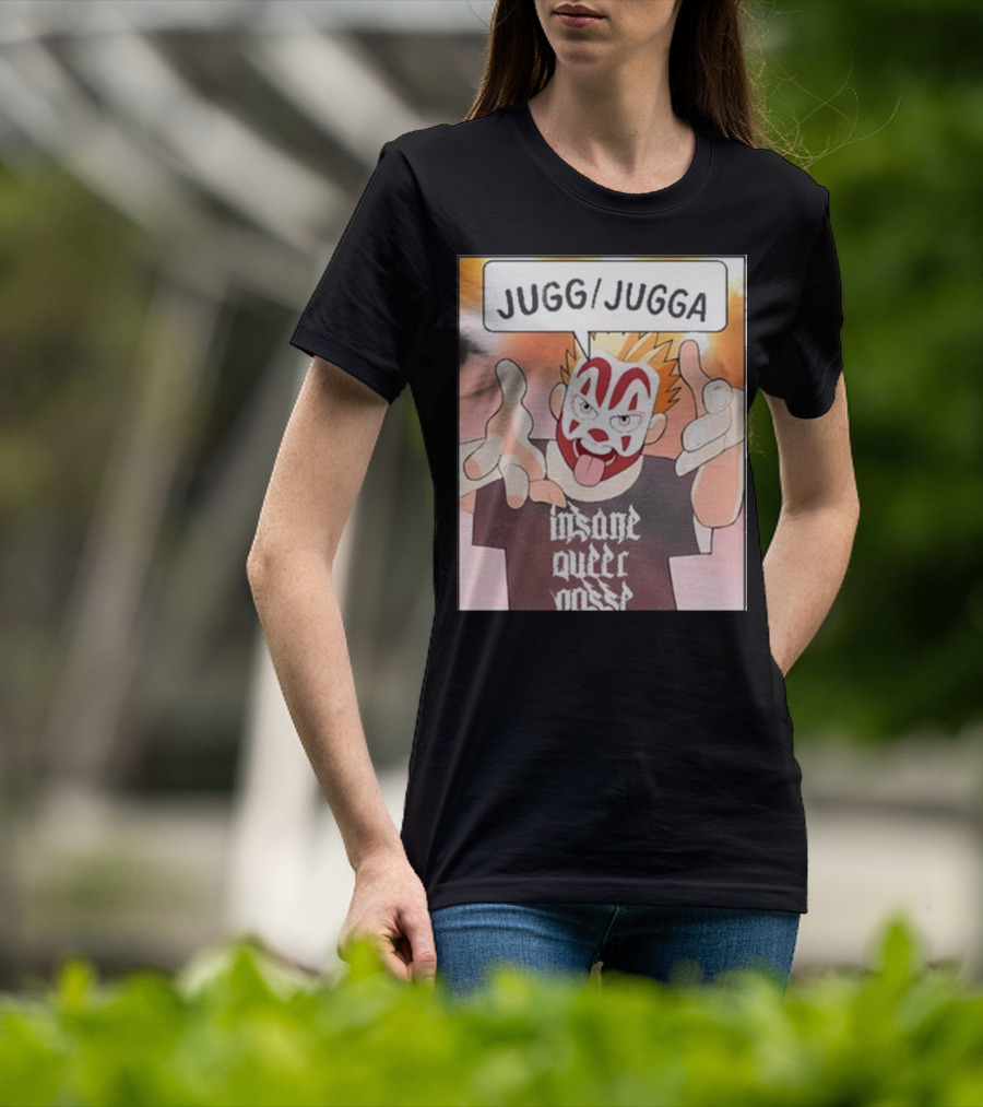 Jugg Jugga Insane Queer Posse Cartoon Character Clown Face T-Shirt