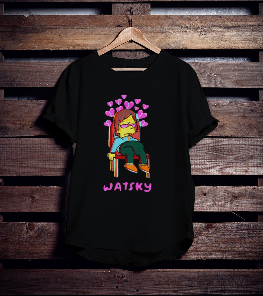Simpson Watsky Bartsky Cartoon Character With Heart Symbols T-Shirt