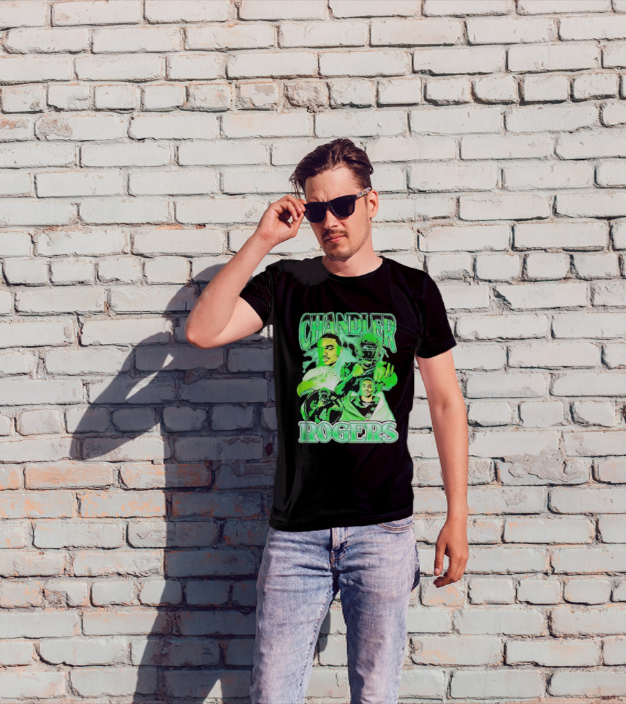 Chandler Rogers Vintage Lightweight Football Eagle Green T-Shirt