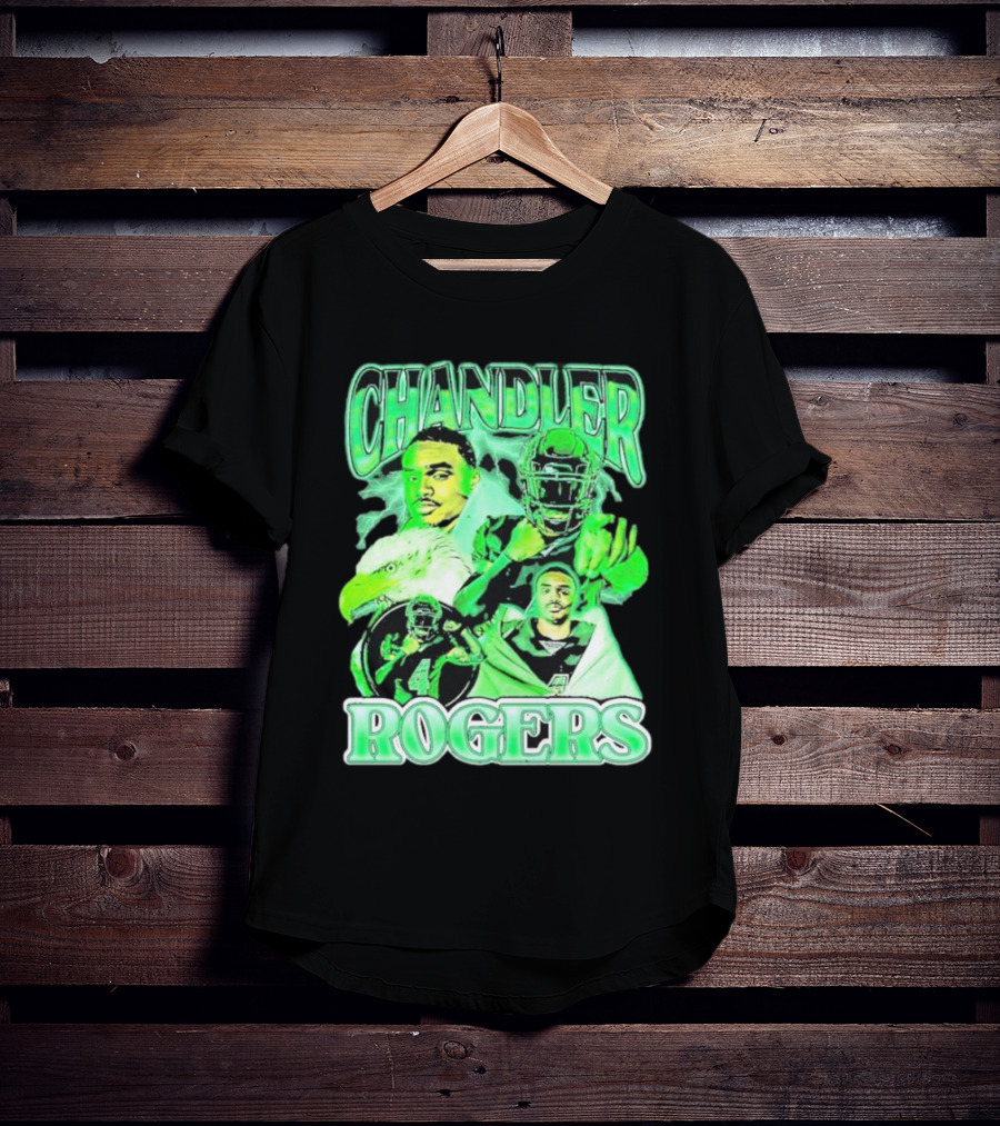 Chandler Rogers Vintage Lightweight Football Eagle Green T-Shirt