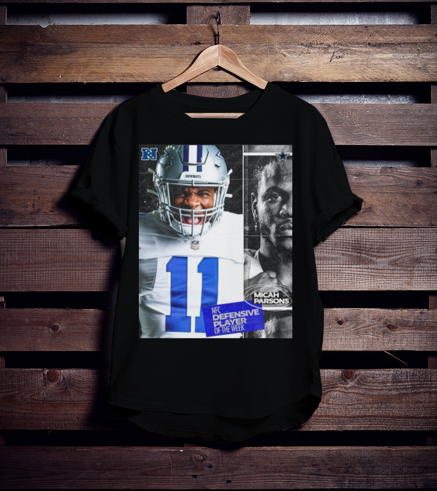 Dallas Cowboys 11 Micah Parsons NFC Defensive Player Of The Week T-Shirt