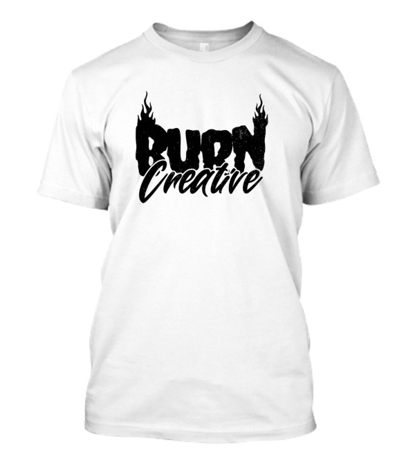 Burn Creative Flame Text T-Shirt