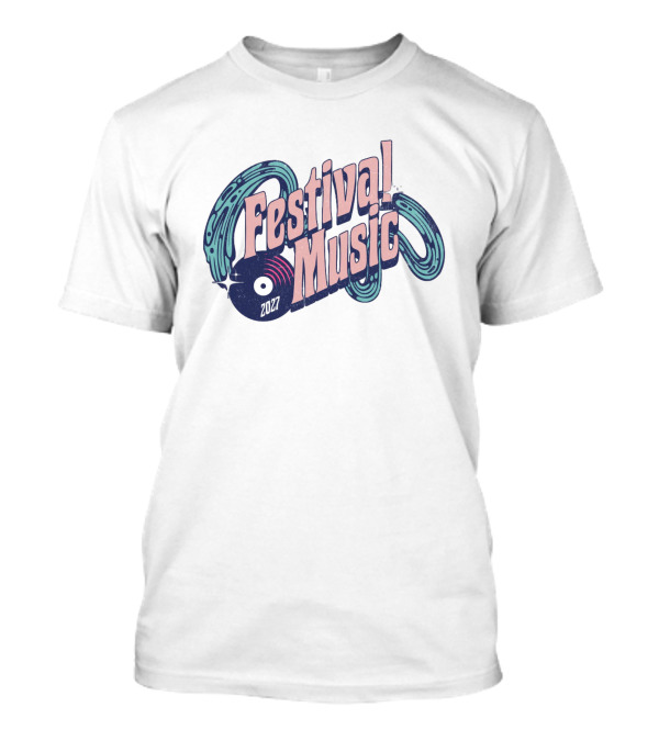 Festival Music 2027 Vintage Record Vibe T-Shirt