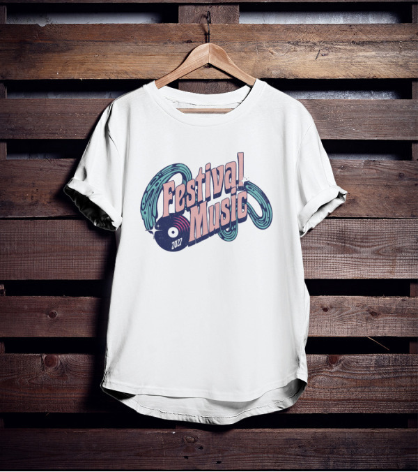 Festival Music 2027 Vintage Record Vibe T-Shirt